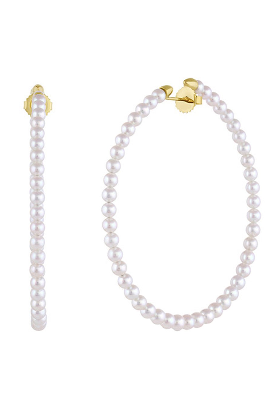 BAGGINS-Pearl Hoops - 2.75in-