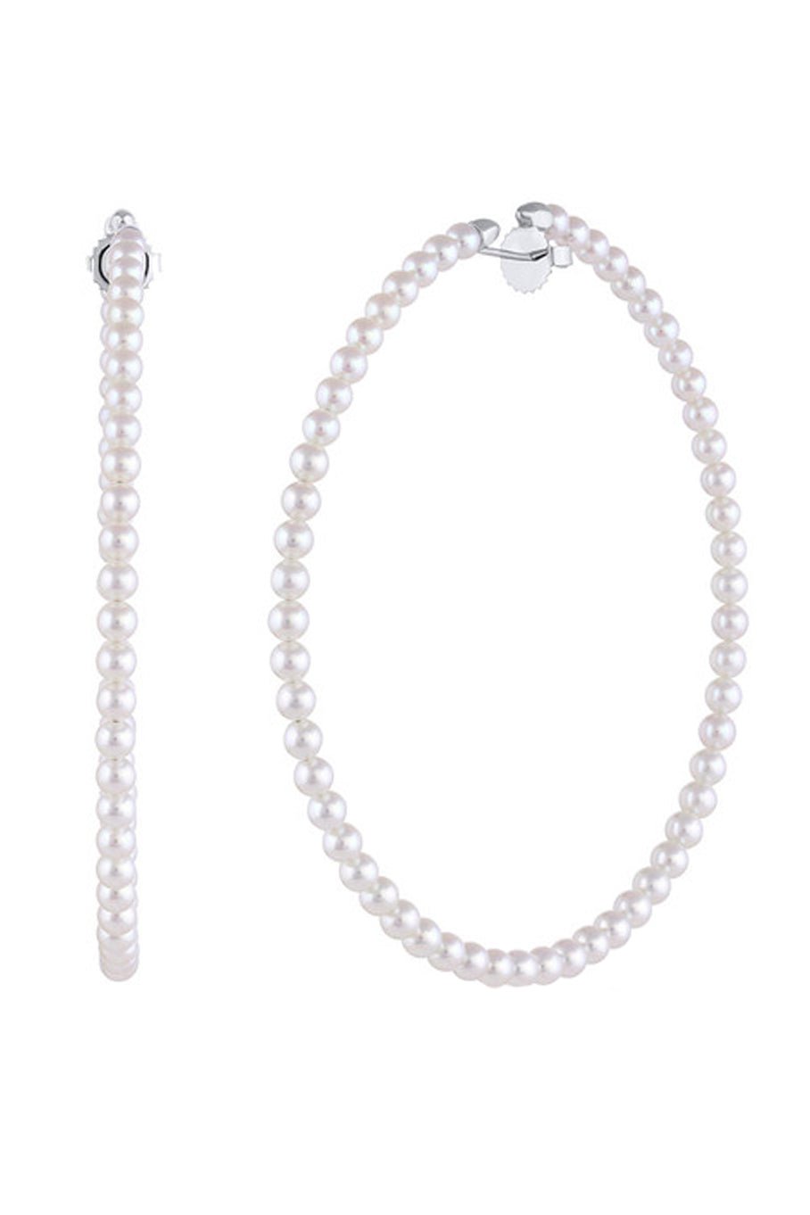 BAGGINS-Pearl Hoops - 2.75in-