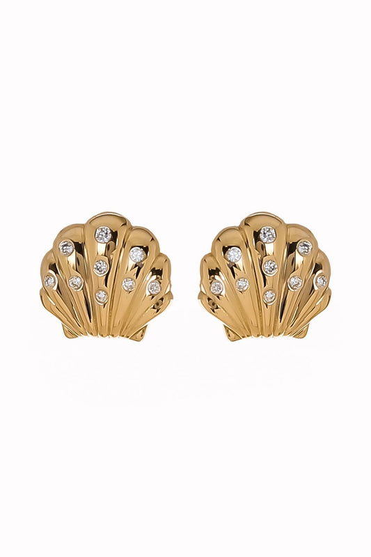 BRENT NEALE-Diamond Shell Earrings-