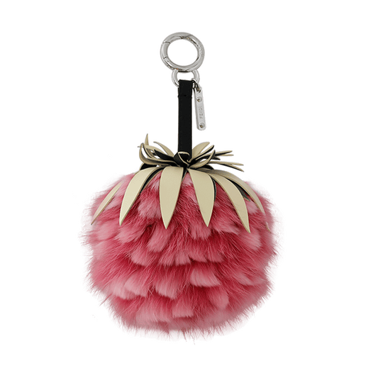 FENDI-Flower Fur Key Chain-MULTI