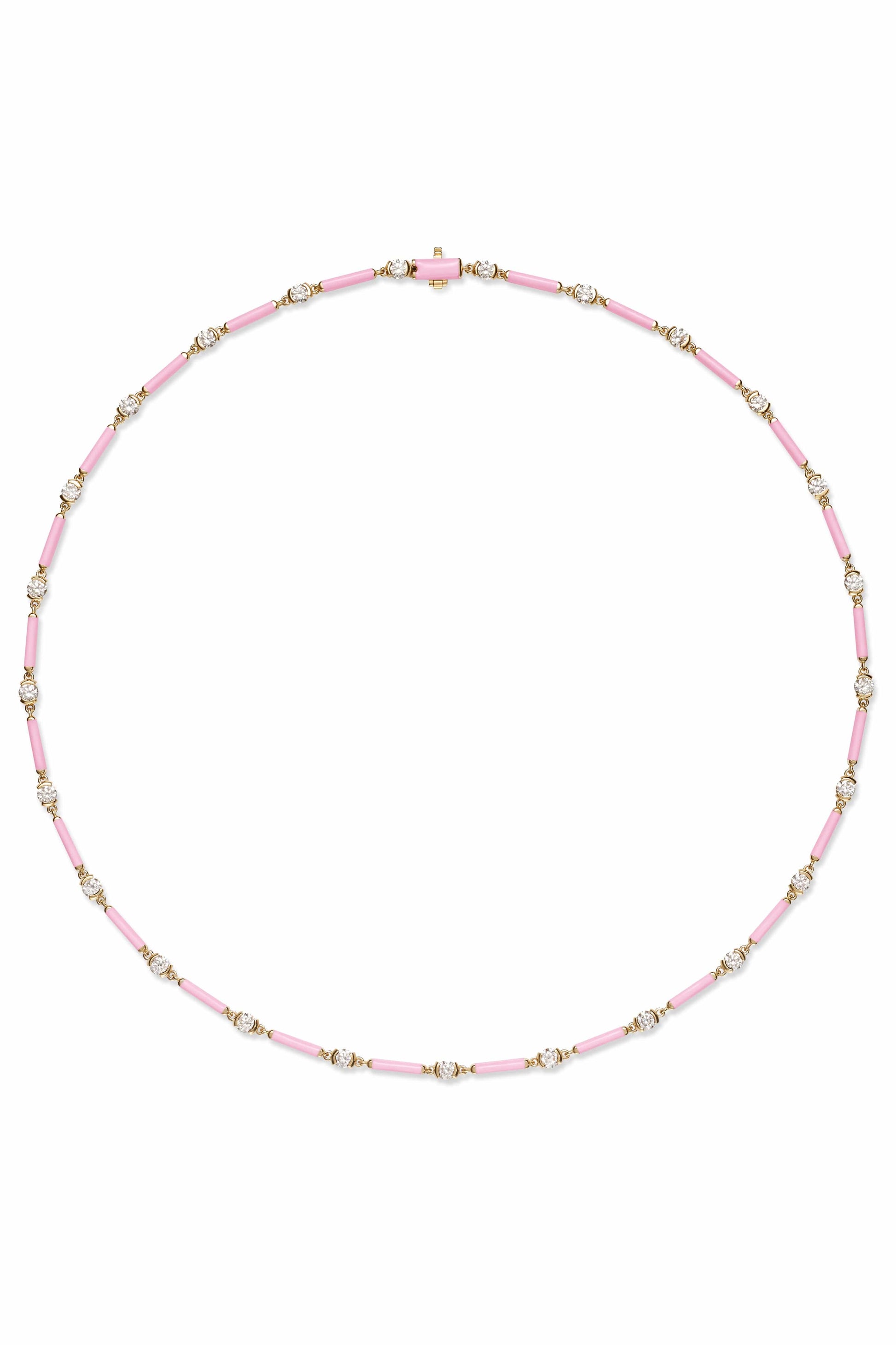 MELISSA KAYE-Marissa Pink Zea Linked Necklace-